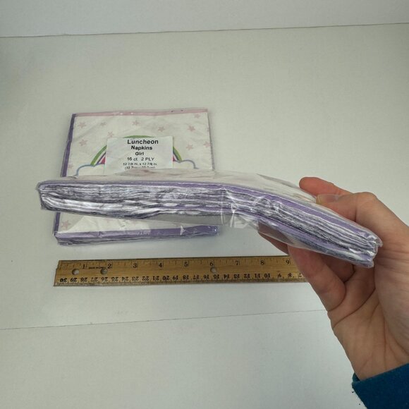 2 pack 16 ct Pink Rainbow Stars Girl Party Paper Napkins‎ Decorative Theme Girly - Picture 8 of 10